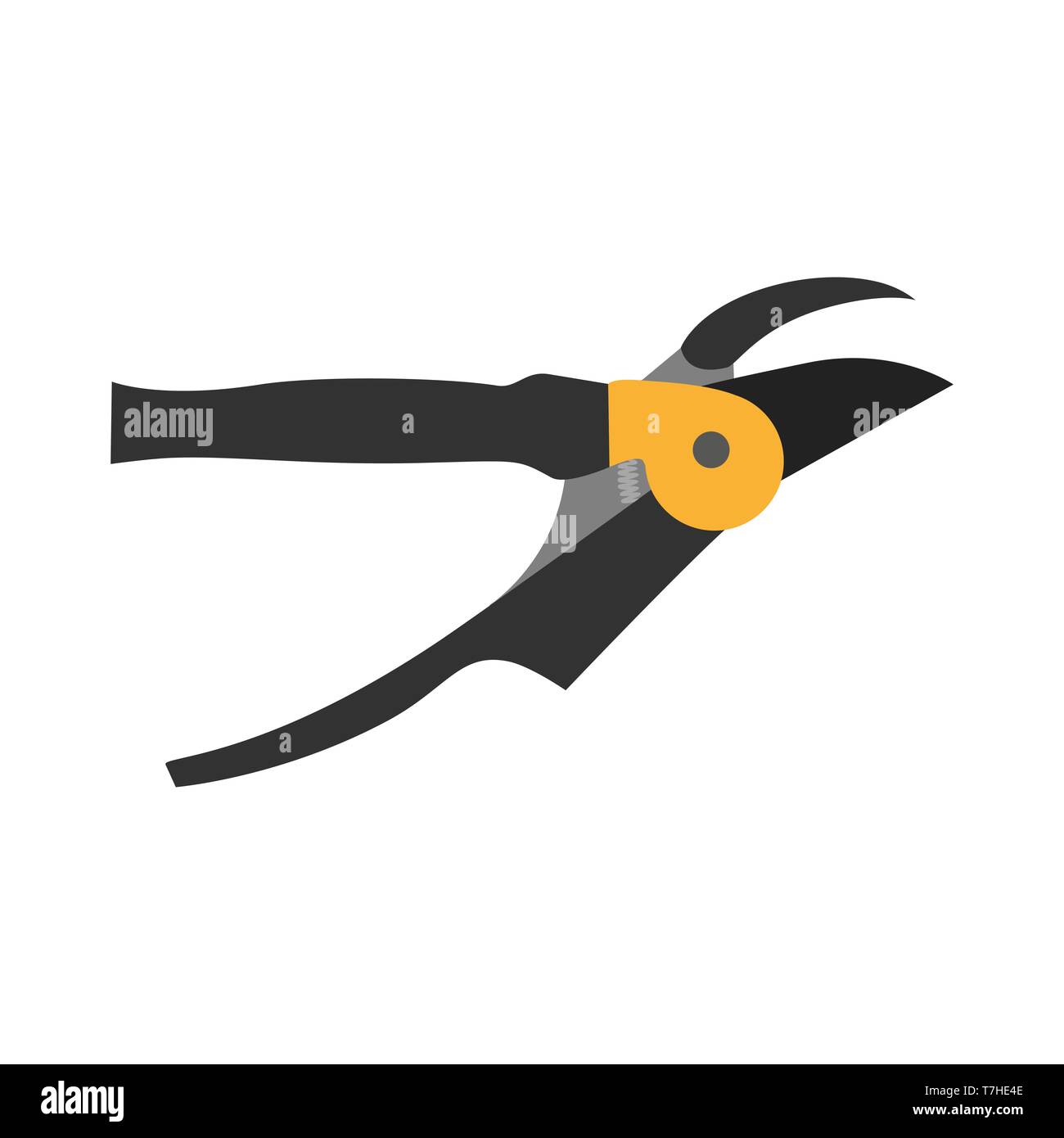 Shears pruning icon garden gardening scissors vector tree tool white