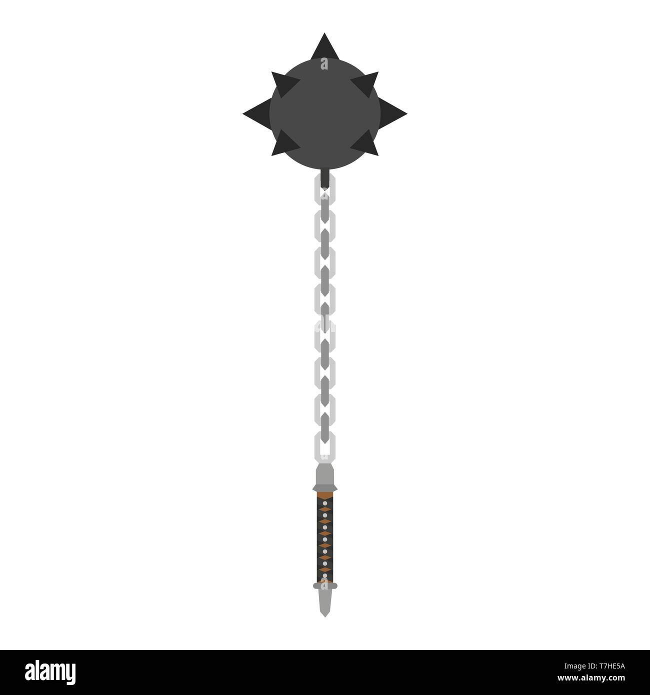 Mace weapon military vector sword icon illustration isolated design ...