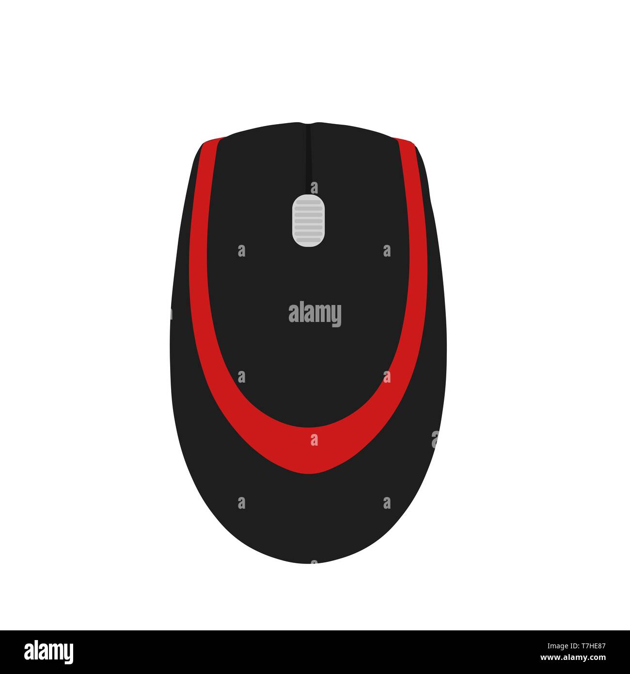 Mouse computer icon vector click illustration. Technology web hand button design symbol PC black Stock Vector
