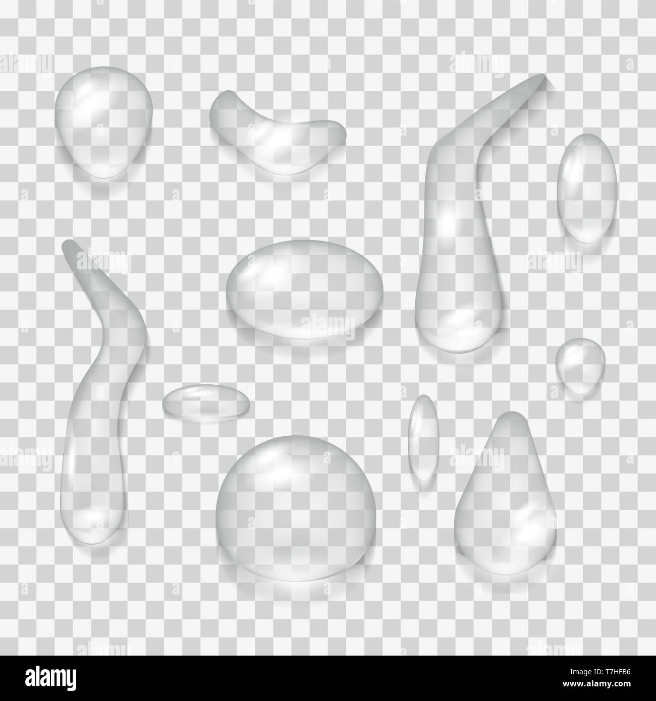 Water drop realistic 3d set vector illustration background isolate ...