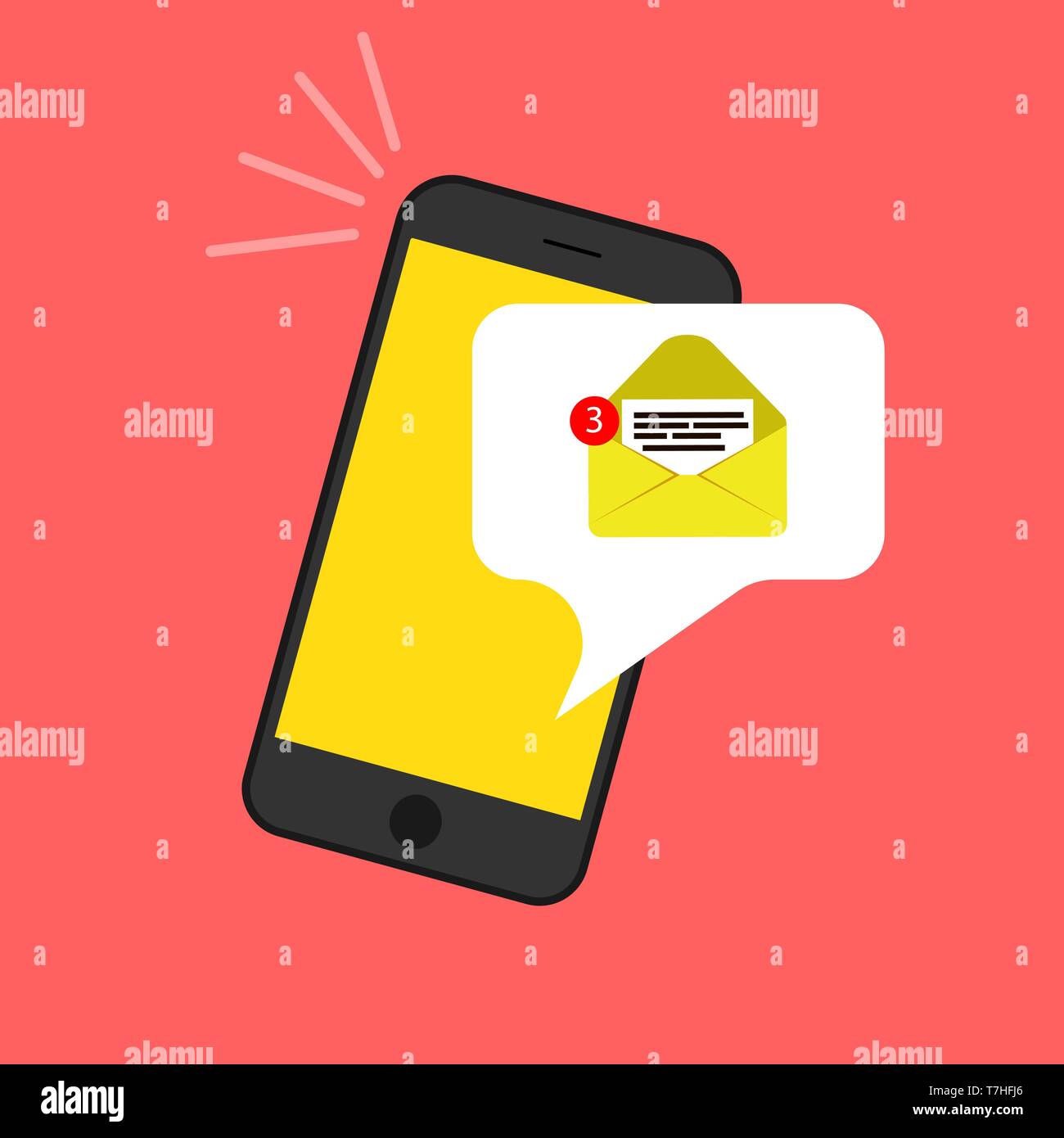 Email notification media information soical sign. Network people icon background isolated vector. Message application wireless chat. Inbox spam phone  Stock Vector