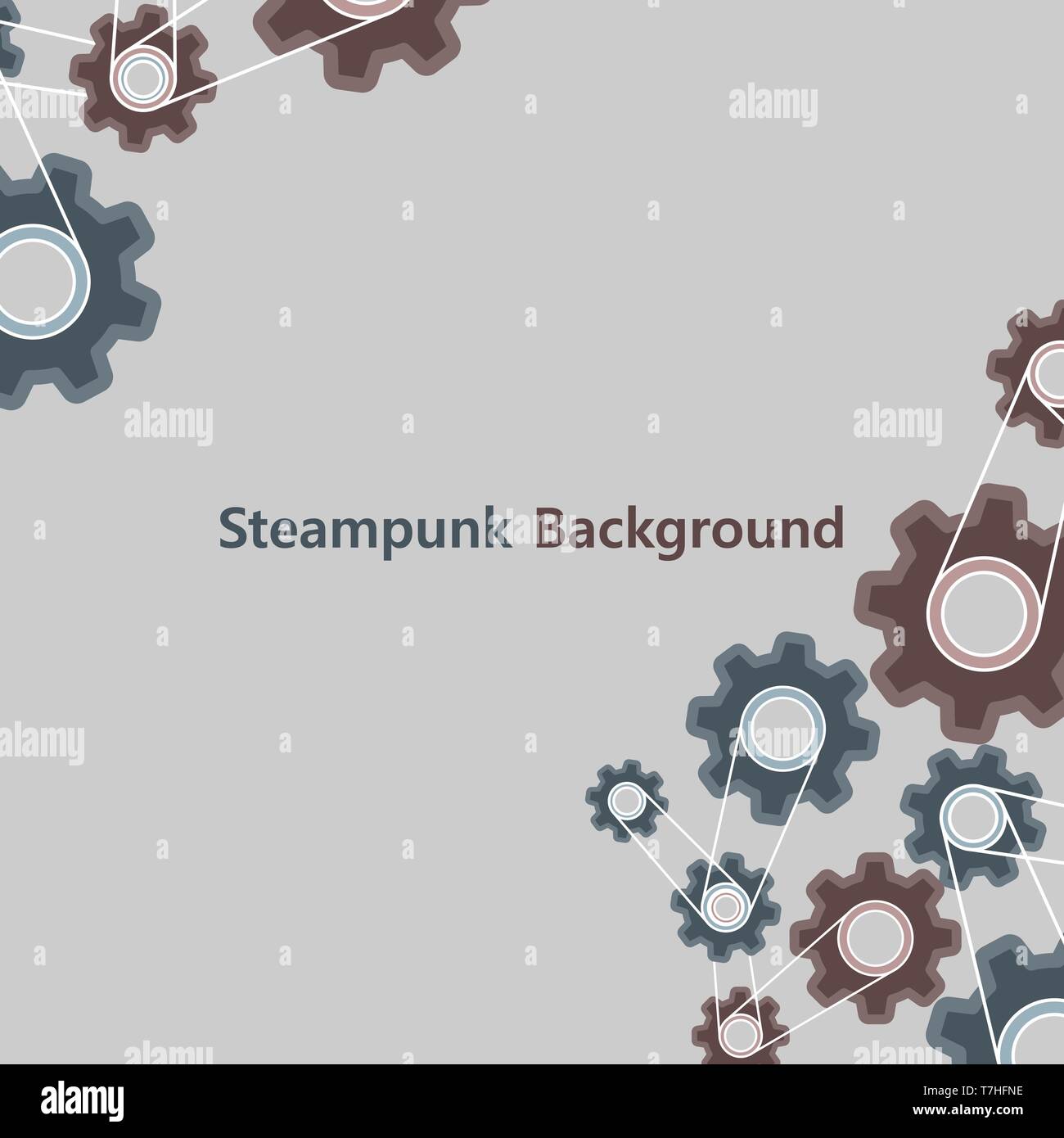 Steampunk background vintage style graphic. Old metal cog gear texture ...