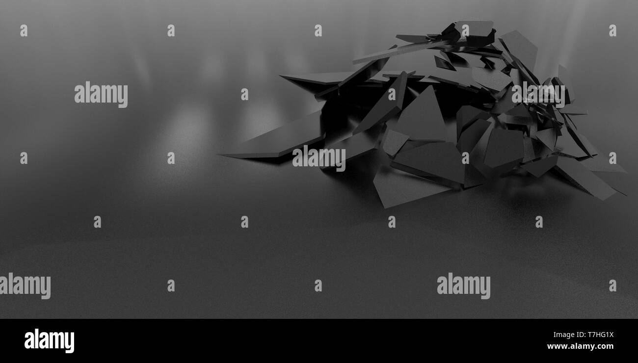 Render Of 3d Shatter Abstract Wallpaper Background Stock
