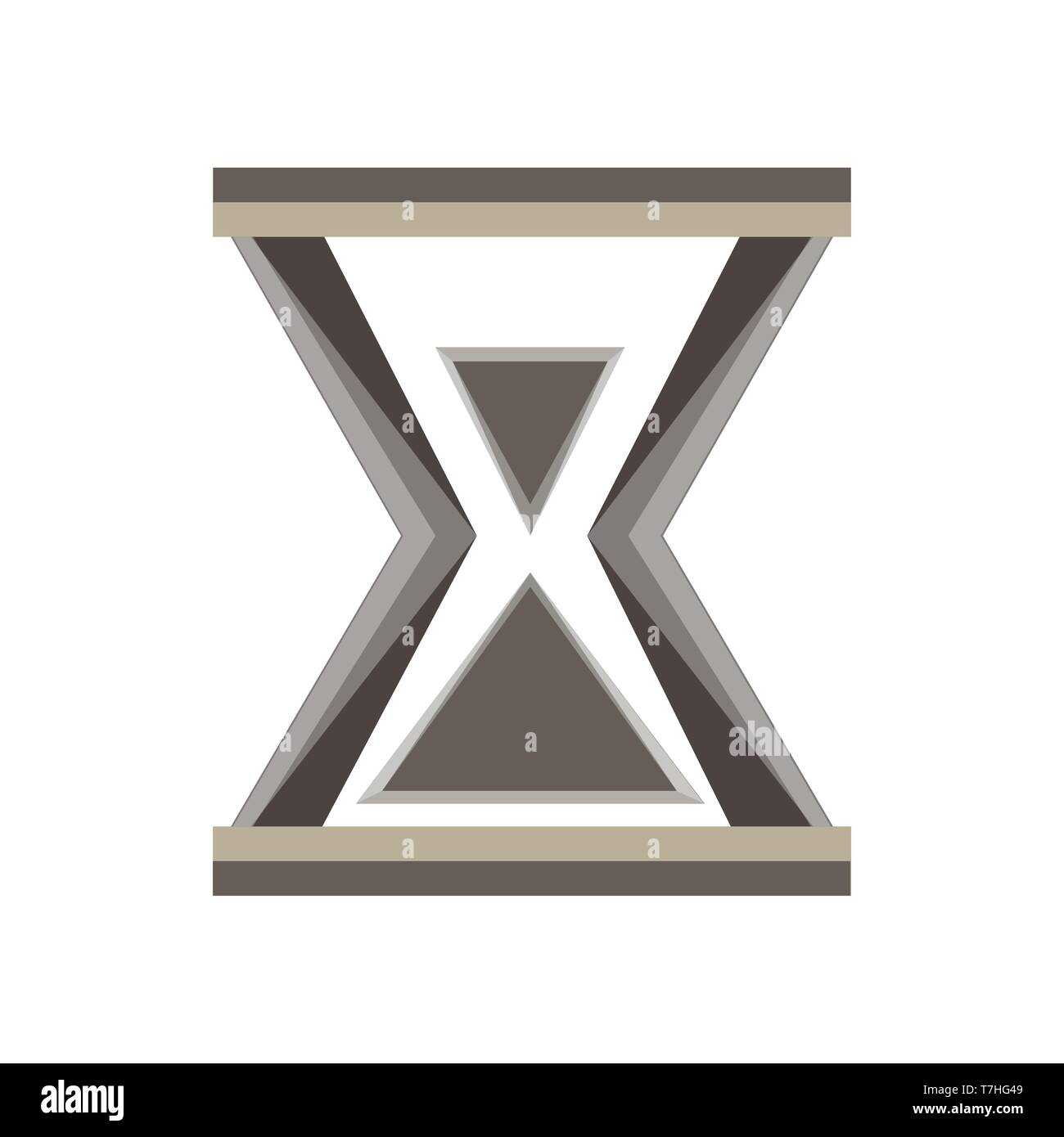 Hourglass icon sand vector glass time hour clock illustration flat ...