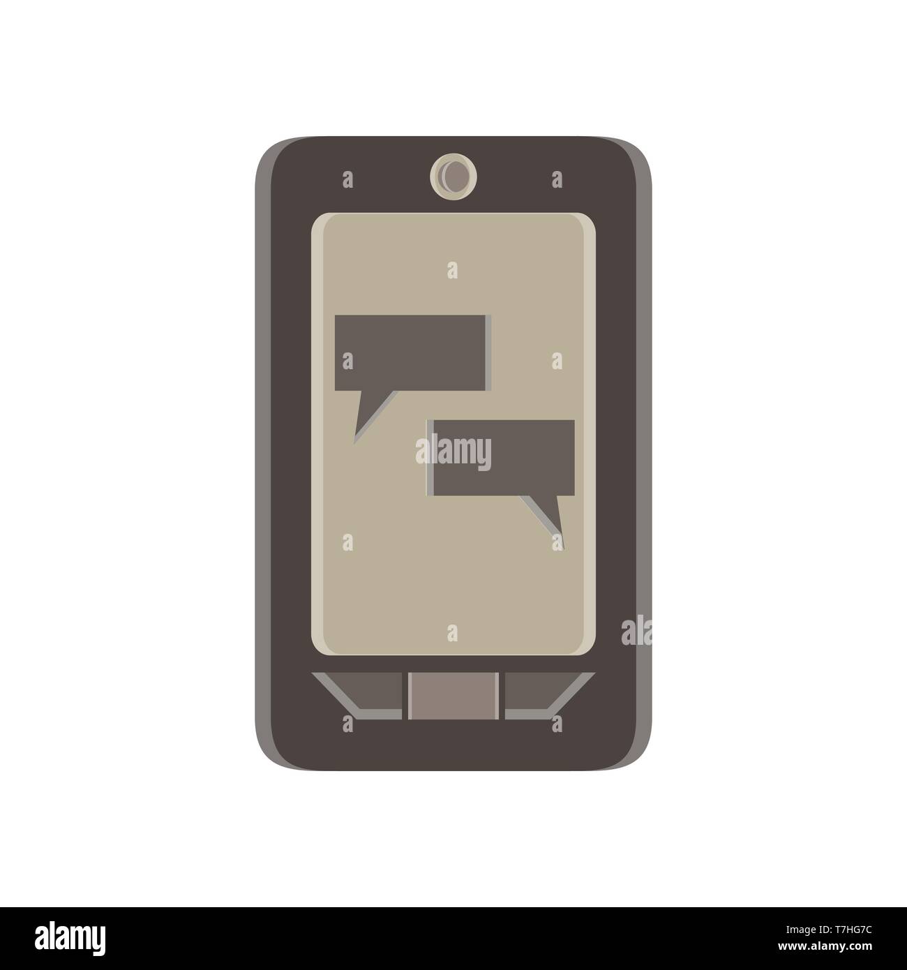 Phone chat message mobile vector text screen illustration flat icon internet Stock Vector