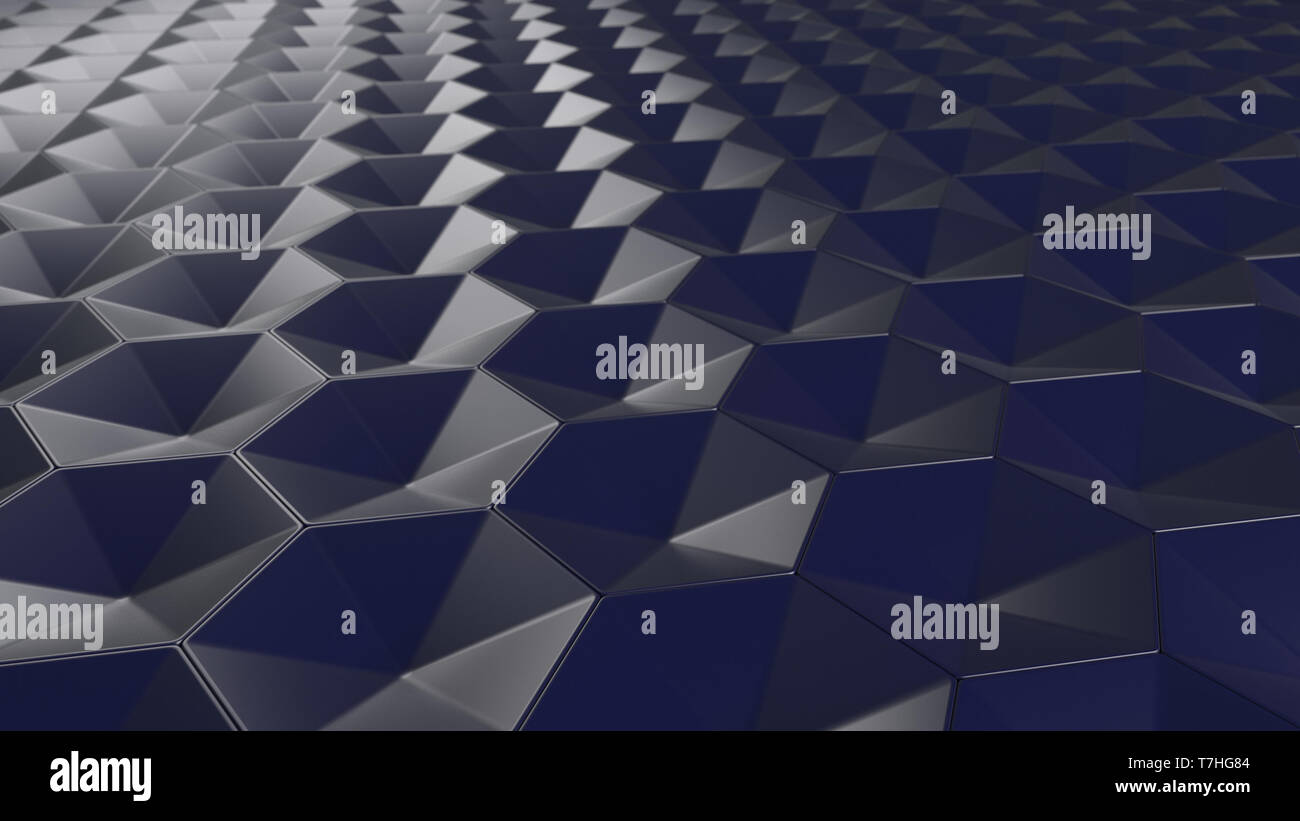 Render of 3D Geometric Abstract Hexagonal Wallpaper Background Stock ...