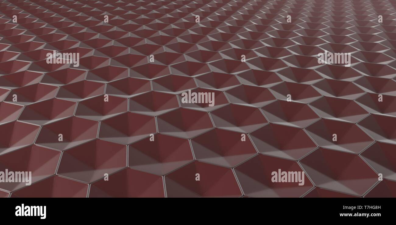 Render of 3D Geometric Abstract Hexagonal Wallpaper Background Stock ...