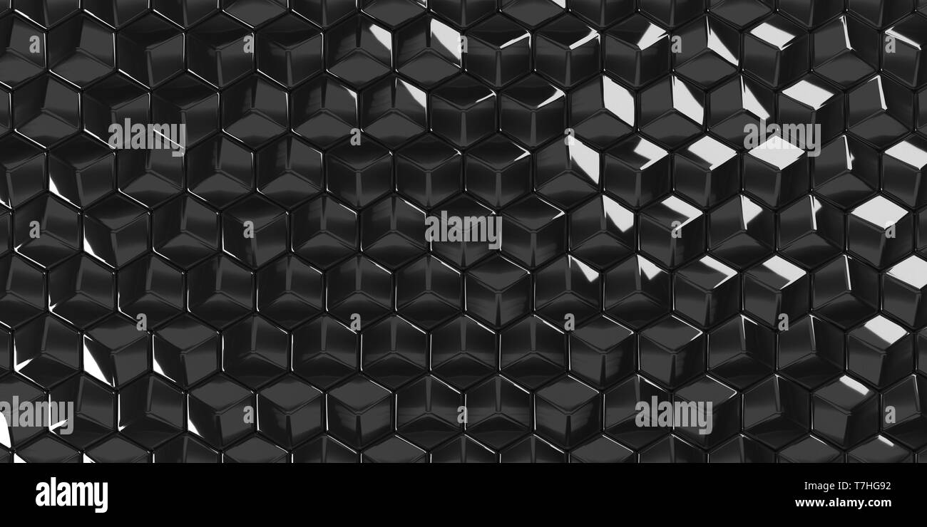 Render of 3D Geometric Abstract Hexagonal Wallpaper Background Stock ...