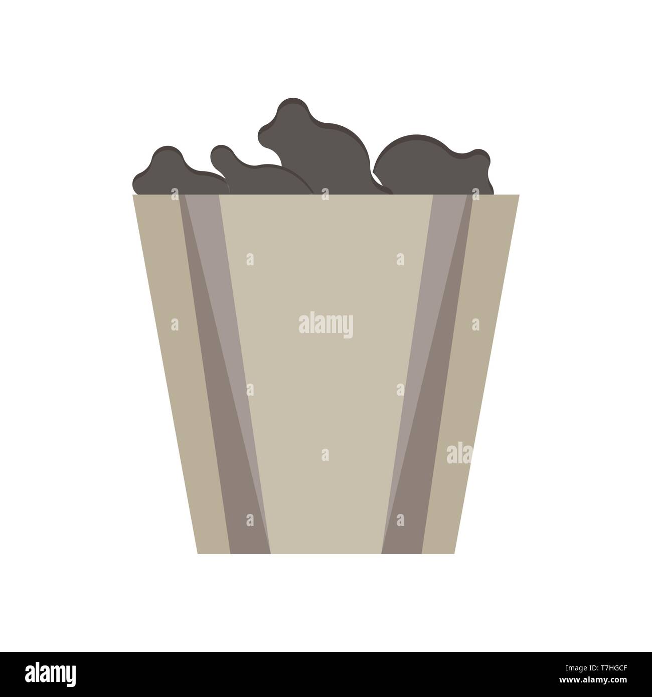 Popcorn vector white cinema background isolated movie corn pop snack box food Stock Vector