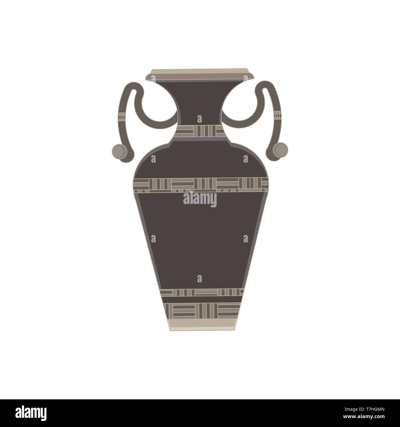 Vector vase flat icon isolated. For flower front view illustration ...