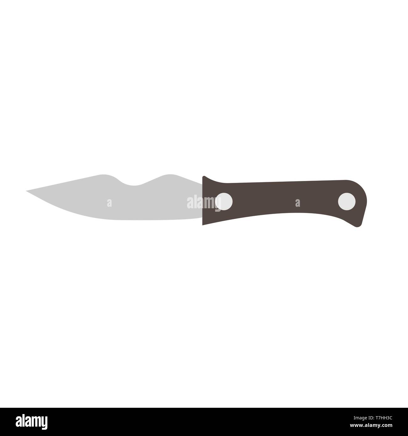 Army knife weapon equipment steel handle dagger. Soldier pocket vector