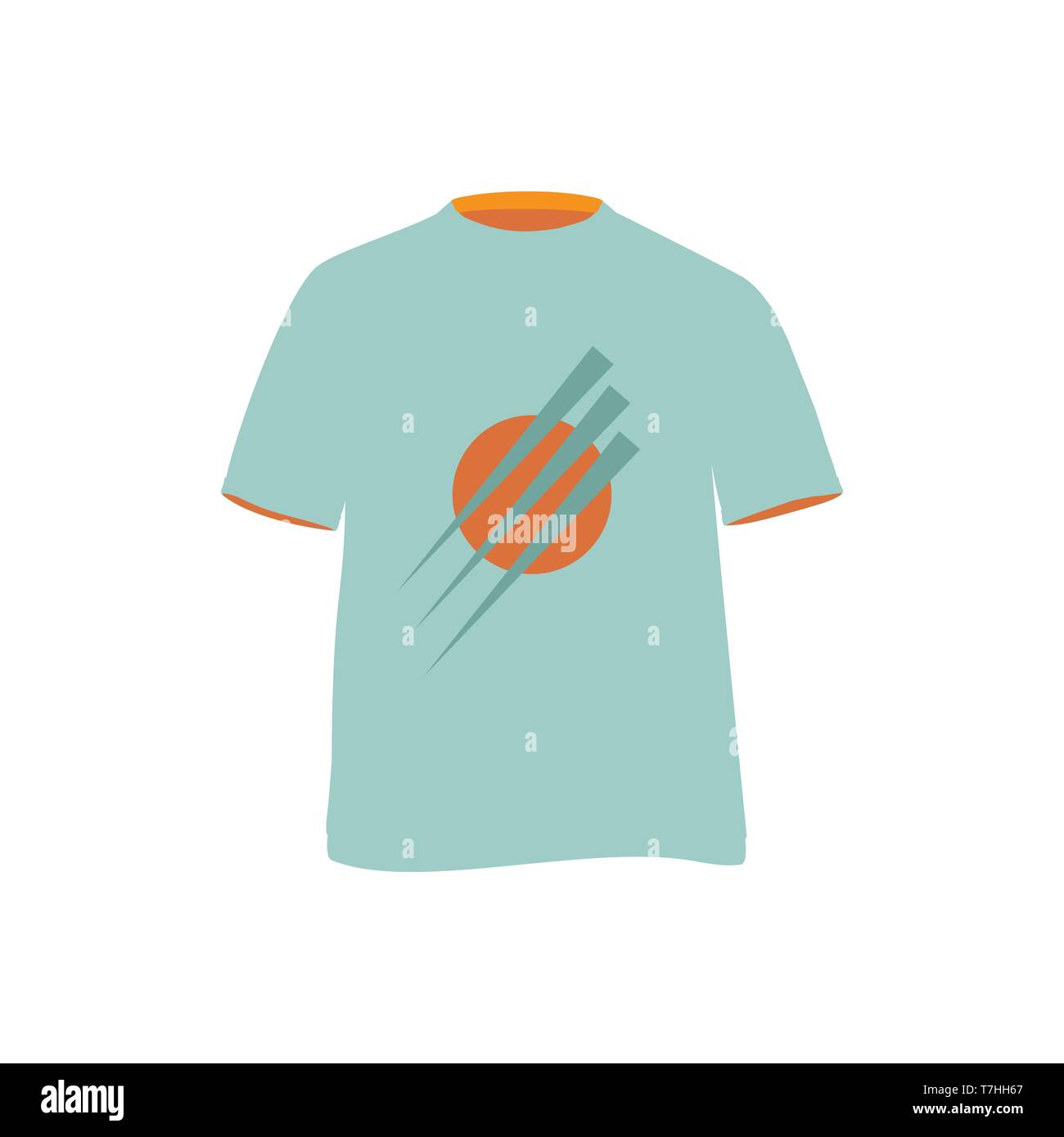 Shirt flat vector icon clothing style. Textile design model isolated ...