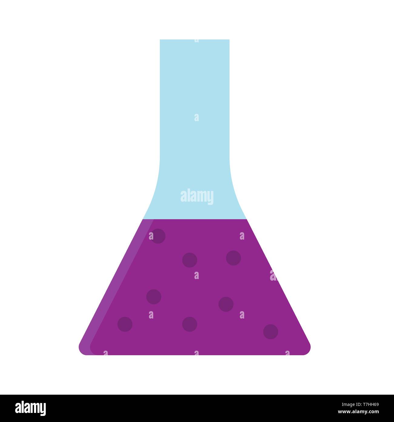 Beaker flask education sign vector icon. Discovery lab development