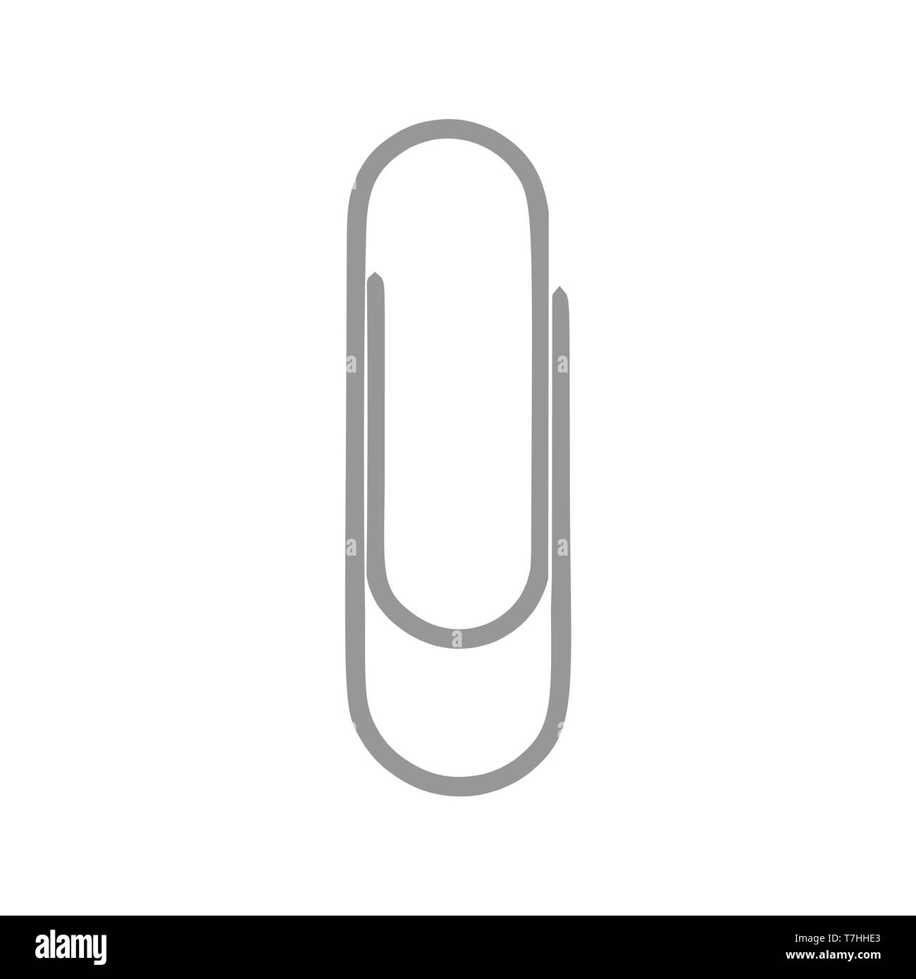 Paper clip object symbol tool equipment vector icon. Accessory work