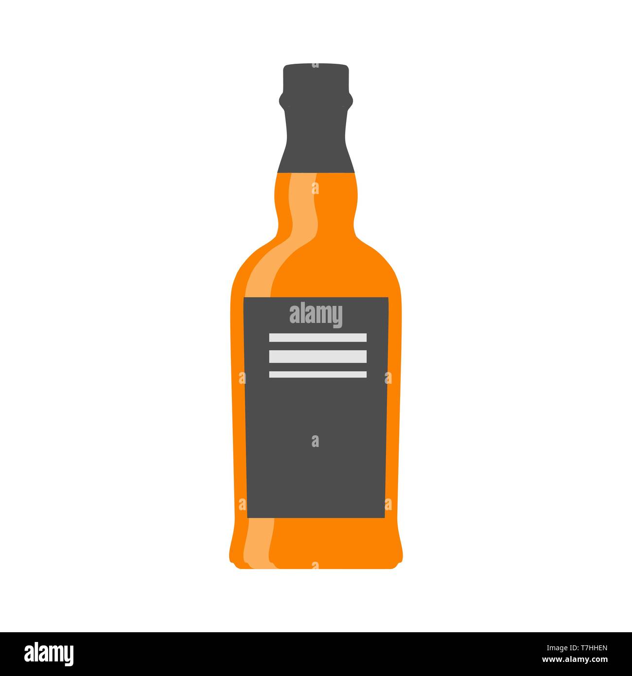 Wiskey bottle beverage liquid party symbol. Cognac glass object