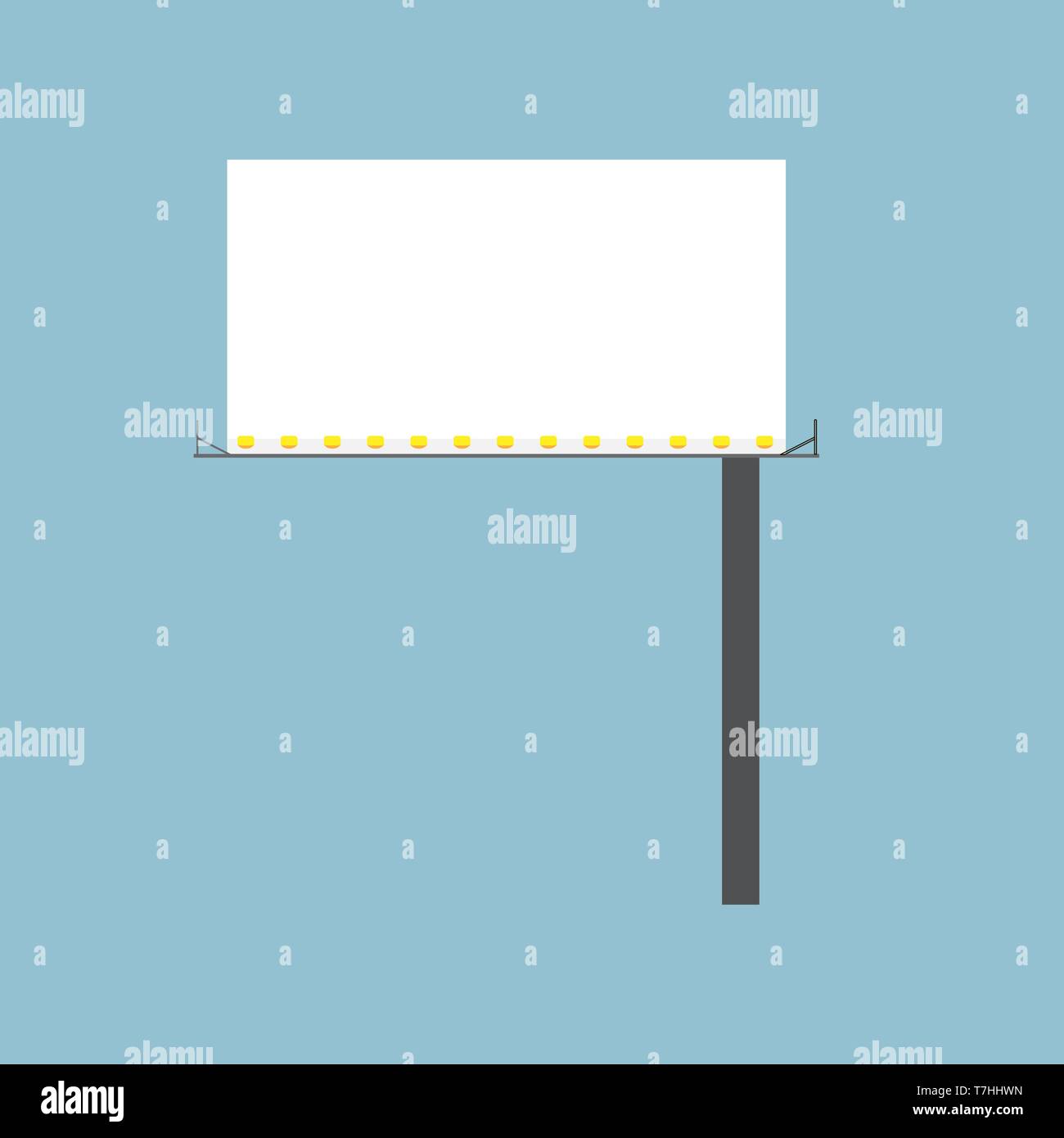 Billboard Road Signage Vertical Offer Front View Vector Icon Ad