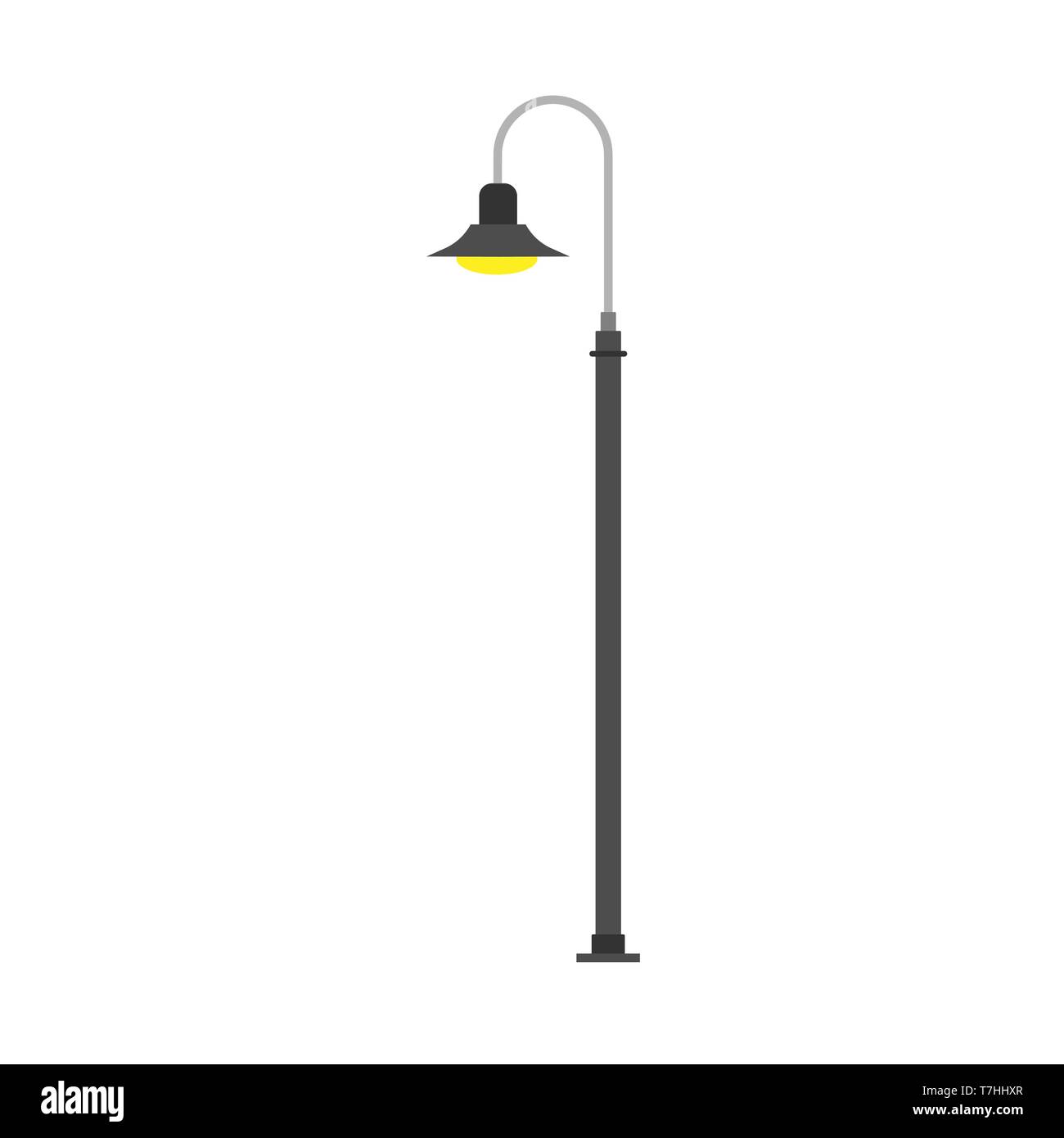 Street yellow light lamp city vector illumination post. Urban old exterior  icon equipment highway Stock Vector Image & Art - Alamy