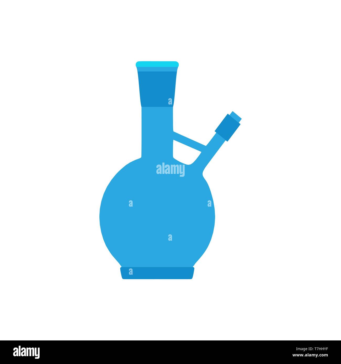 Beaker straus flask education sign vector icon. Discovery lab