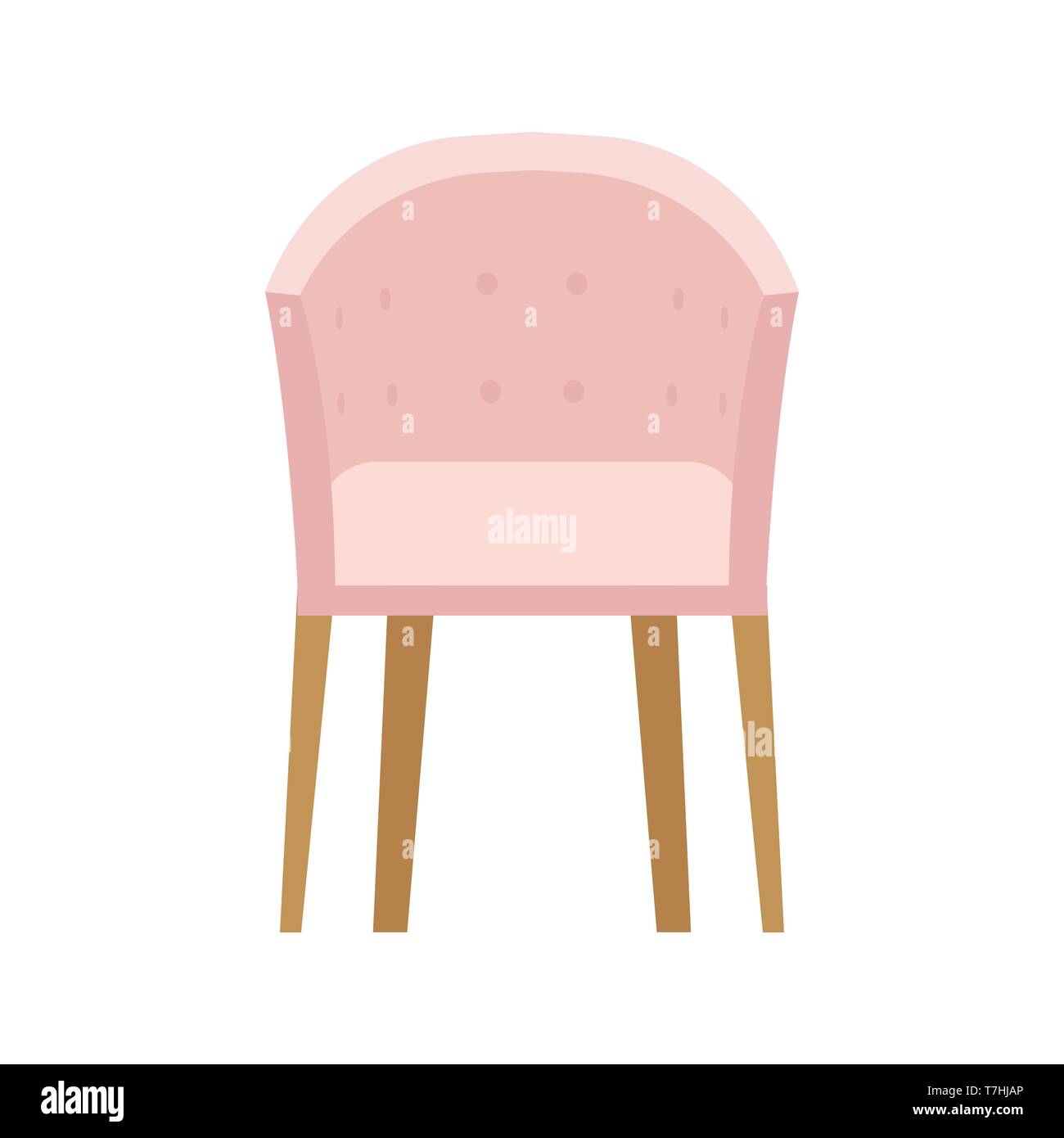 Armchair front view furniture vector icon illustration isolated. Modern ...
