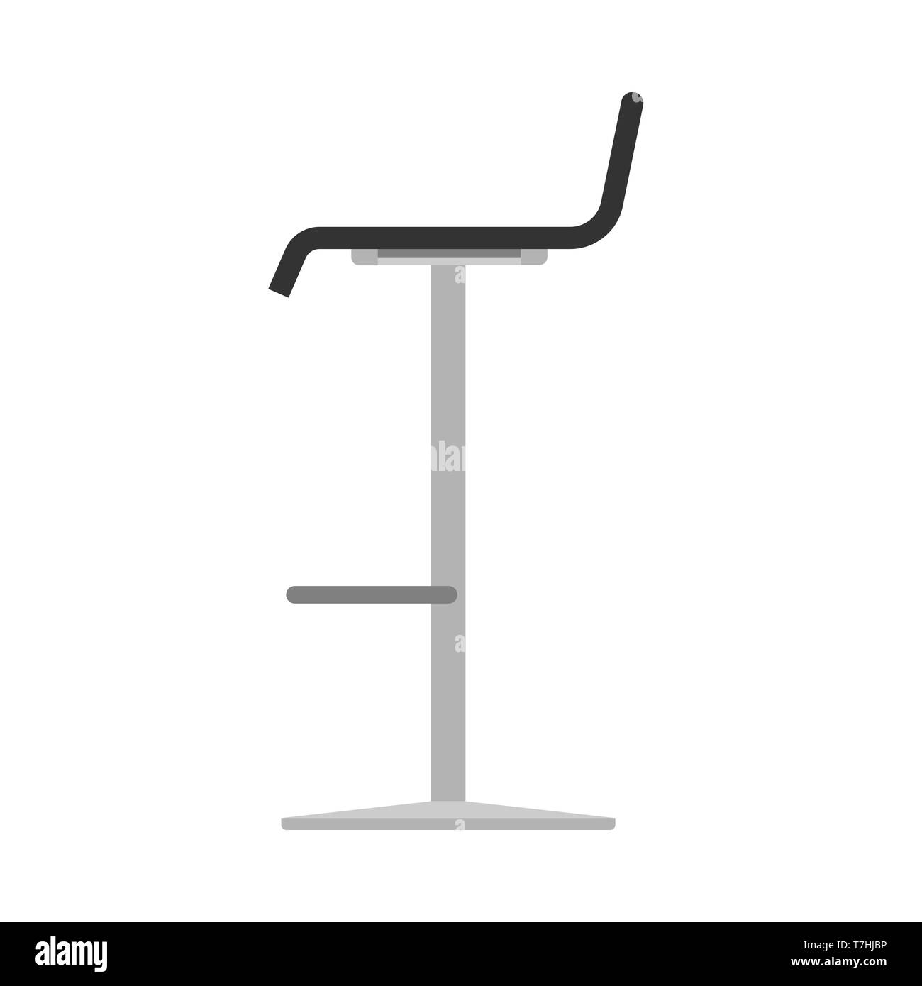 Bar chair vector icon furniture illustration seat. Stool high interior