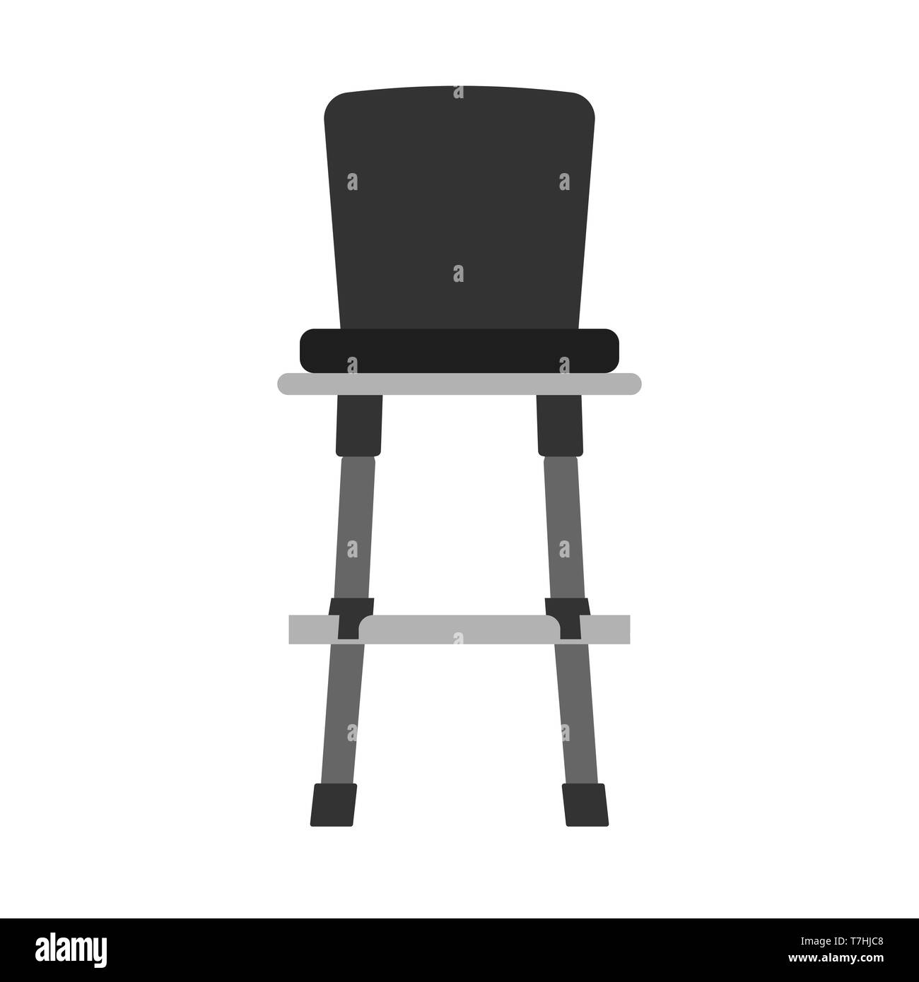 Bar chair vector icon furniture illustration seat. Stool high interior