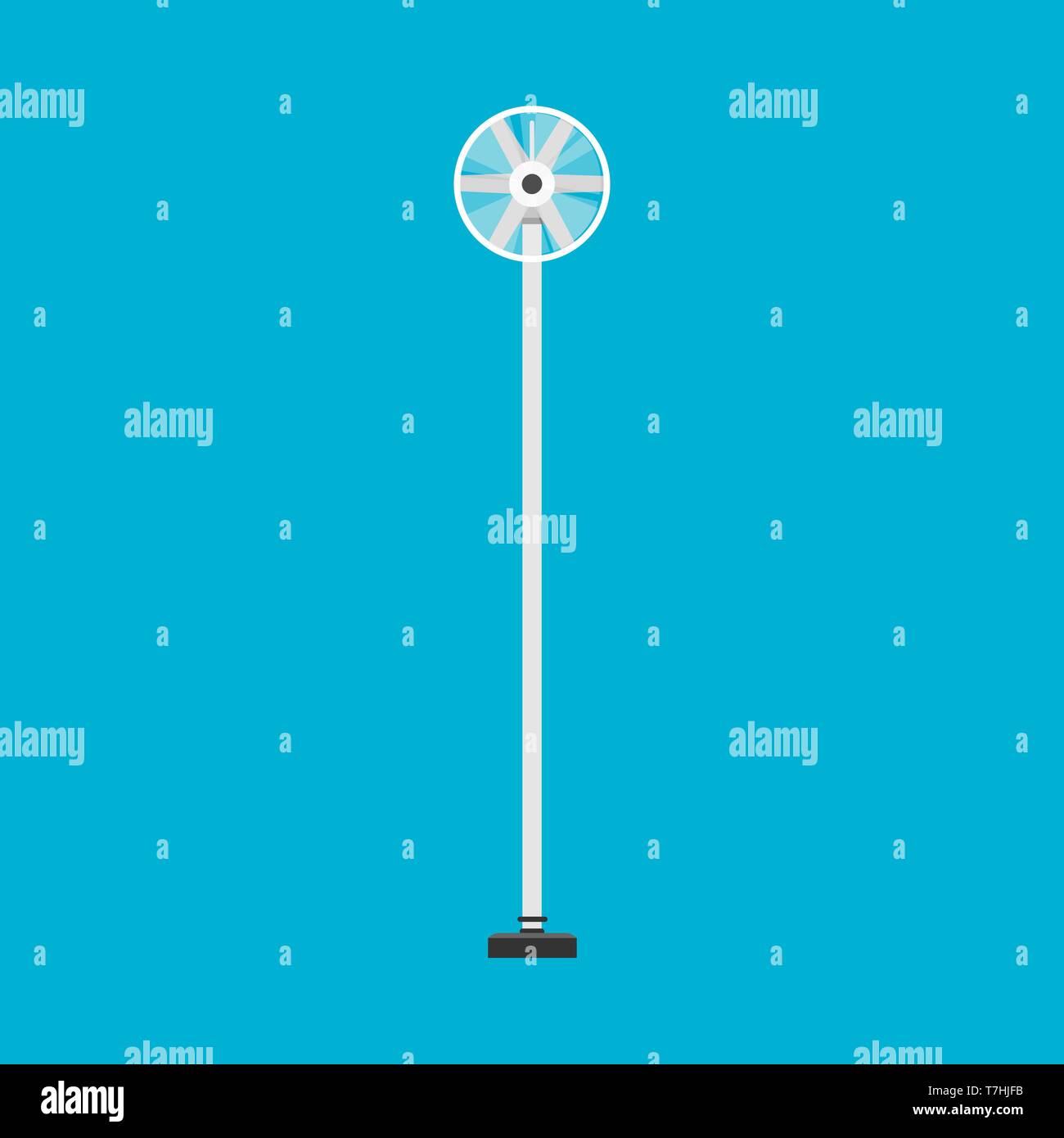 Wind turbine industrial power energy propeller vector icon. Windmill ...