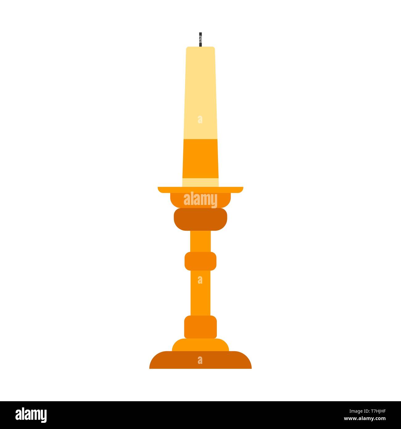 Candlestick holder decoration traditional symbol religious flat brass