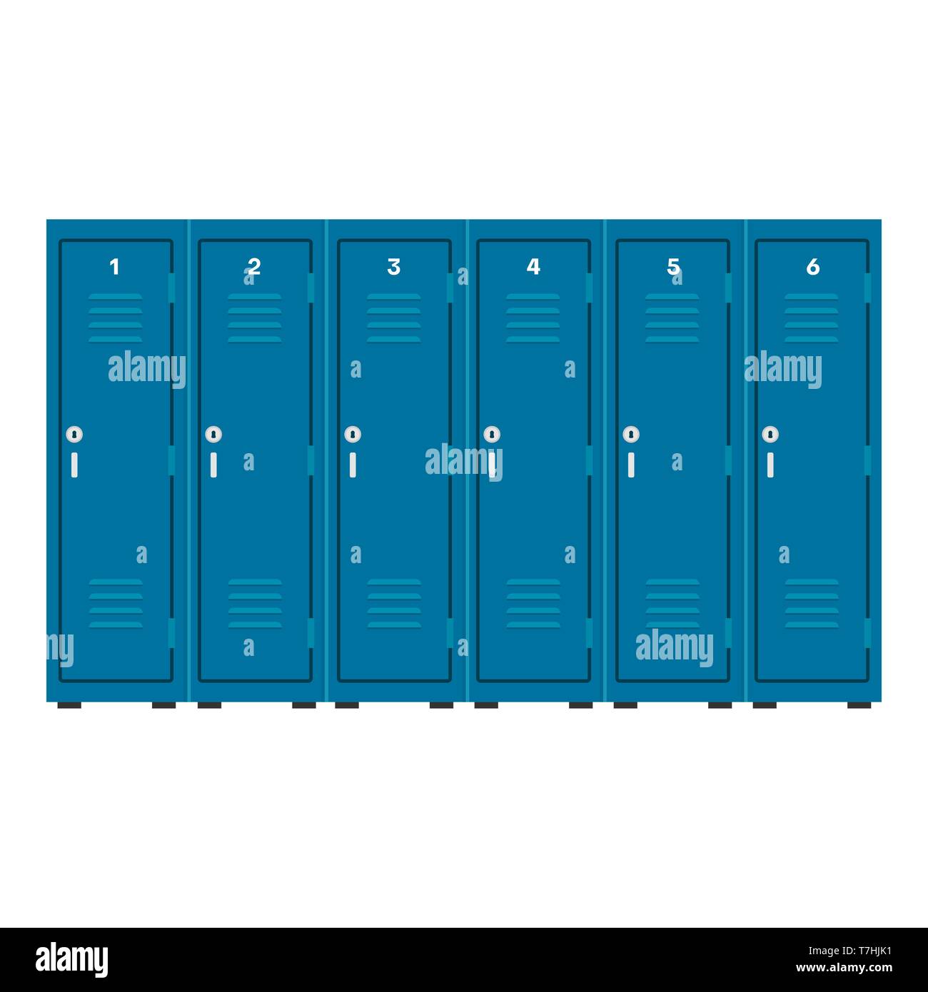 Industrial Locker Blue Vector Icon Safe Cabinet Room Storage
