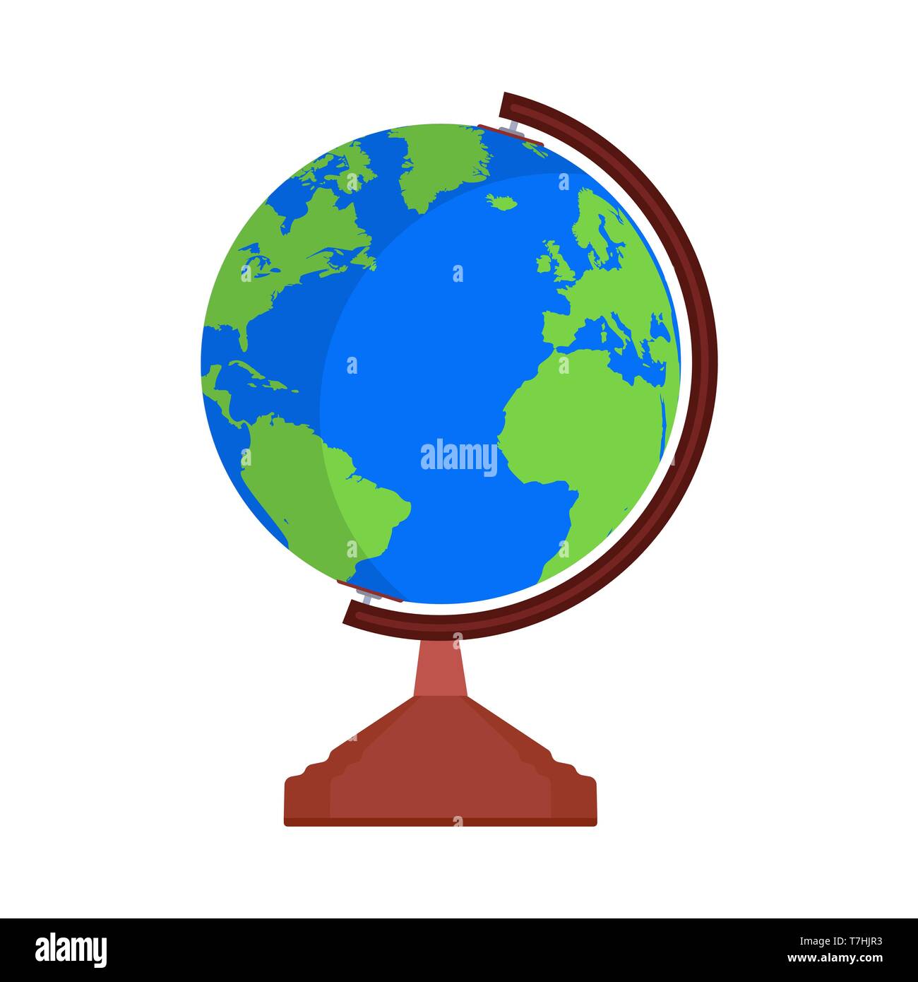 World globe ball map earth education image Vector Image