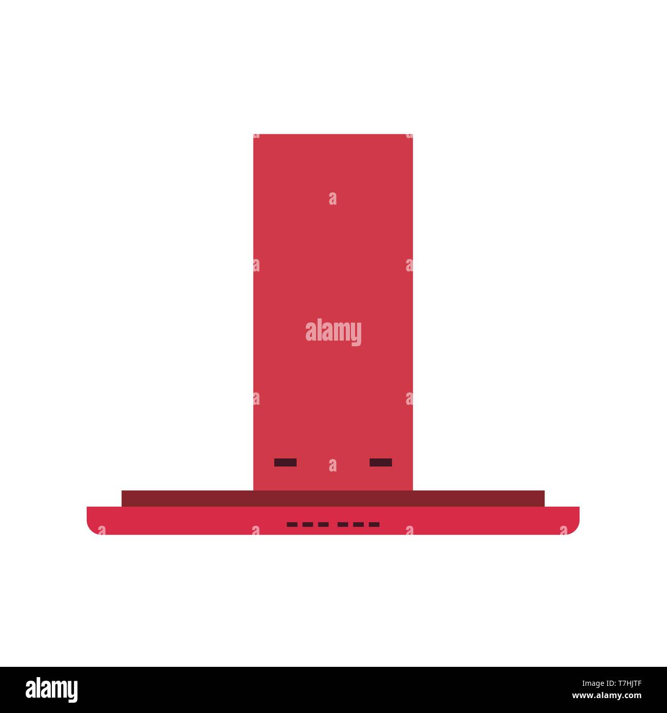 Kitchen hood air extractor filter symbol. Flat icon ventilation