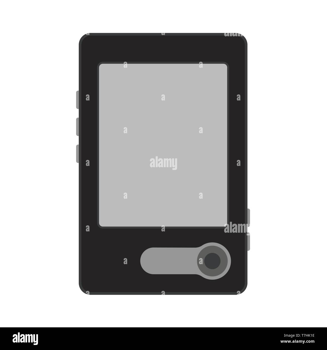 Book reader screen electronic education vector icon tablet. Digital library device learning. Black study media flat textbook Stock Vector