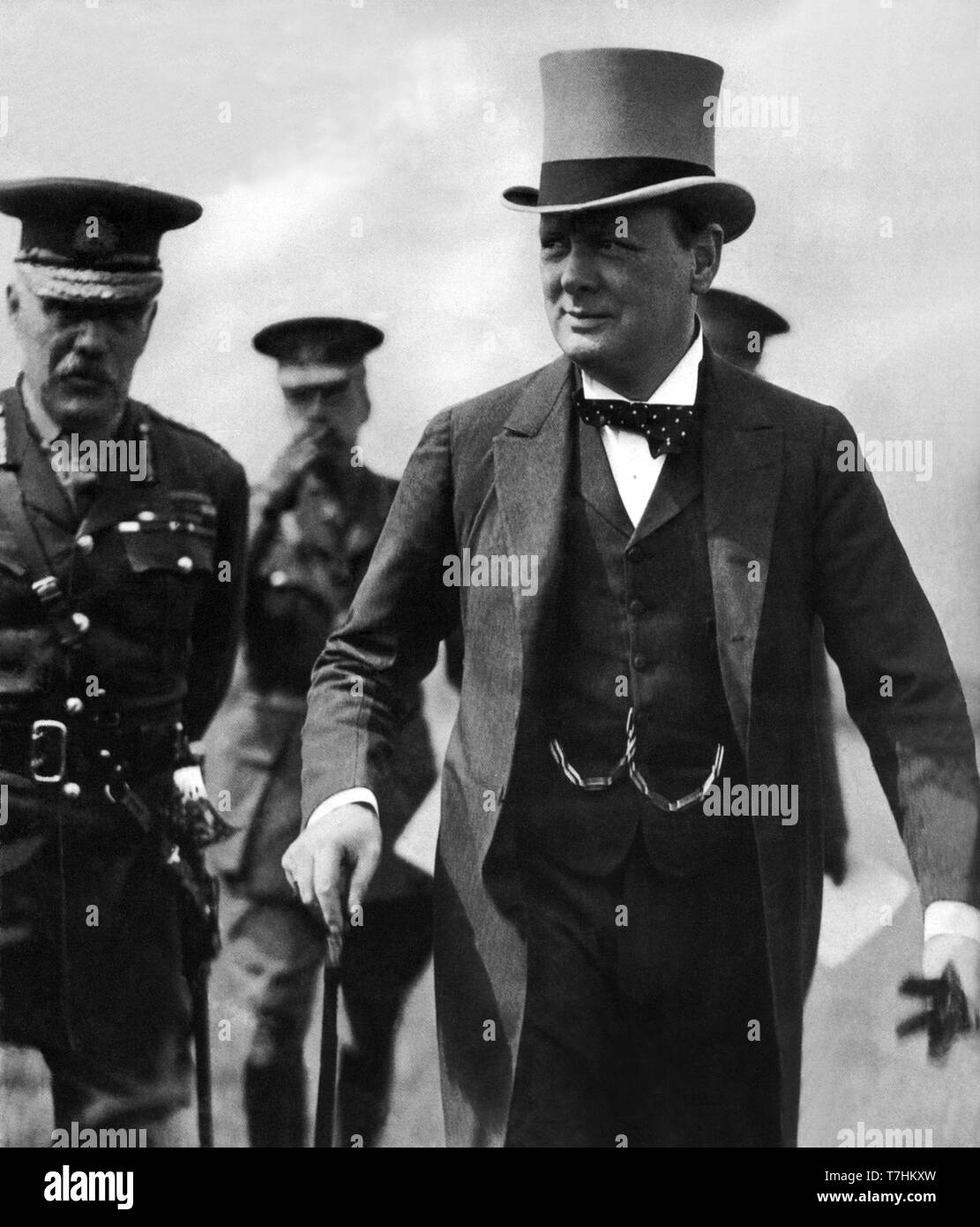 Winston Churchill as Secretary of State for War at Cologne, Germany with Field-Marshall Sir Henry Wilson. August 1919 Stock Photo