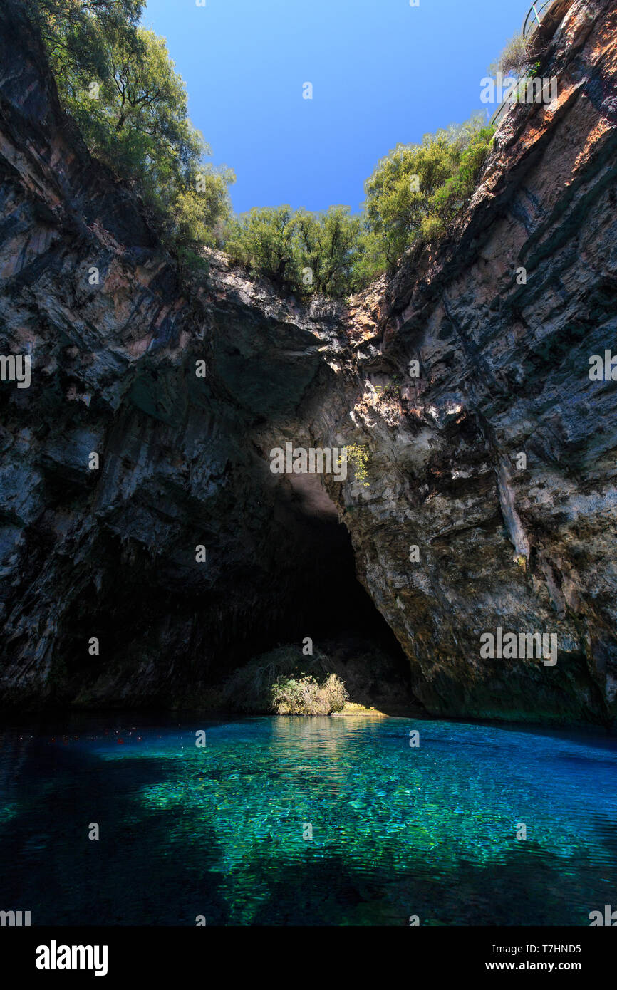 Greece, Ionian Islands, Kefalonia, Melissani Cave Stock Photo