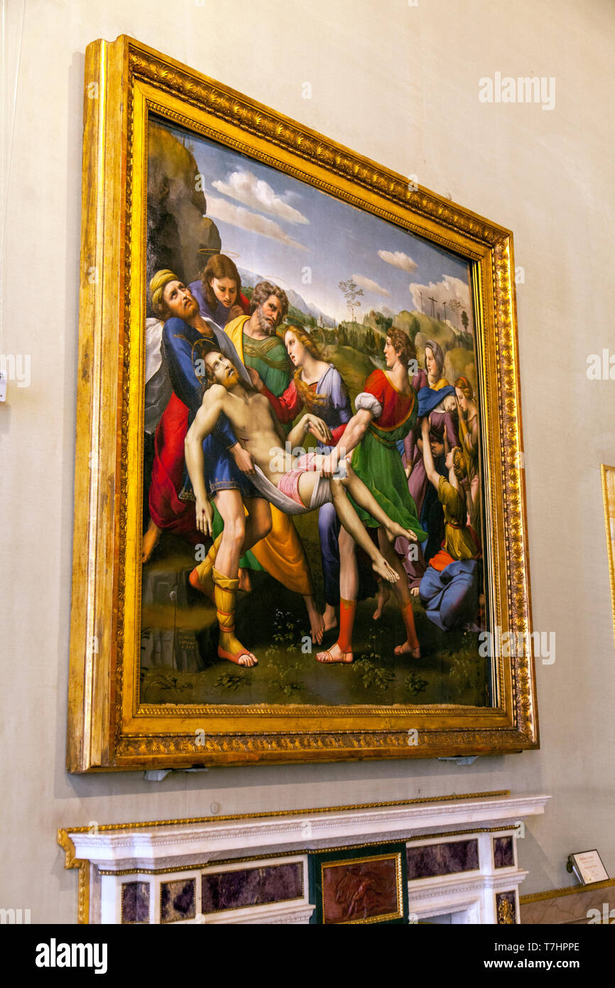 The Deposition by Raphael. Galleria Borghese,Rome,Italy Stock Photo