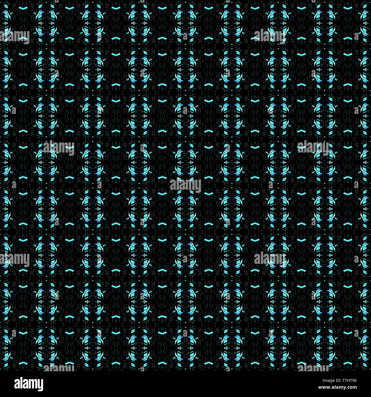 Dark Seamless And Tileable Pattern With Sky Blue Black And Dark