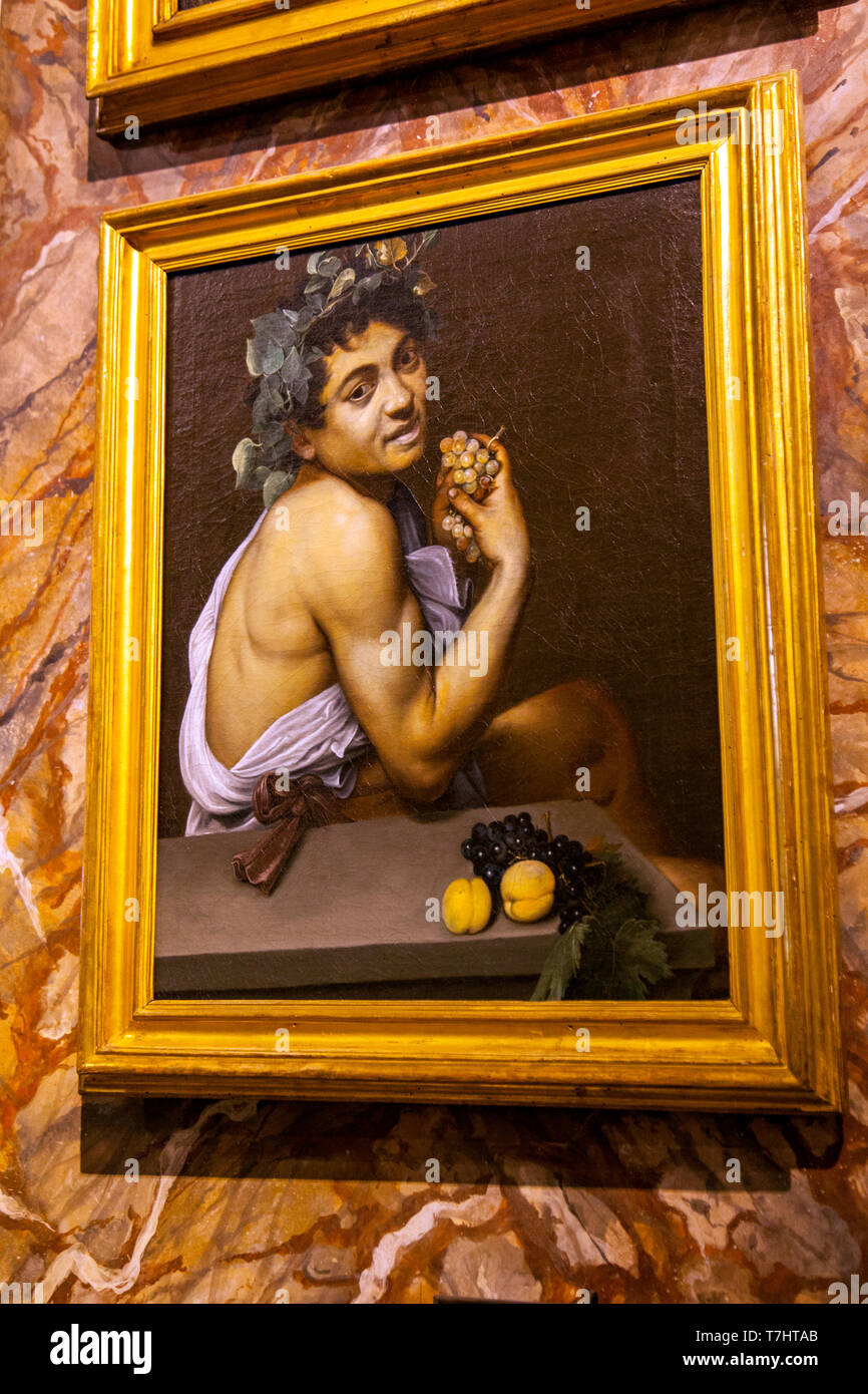 Caravaggio self-portrait as Bacchus. Galleria Borghese,Rome,Italy Stock Photo
