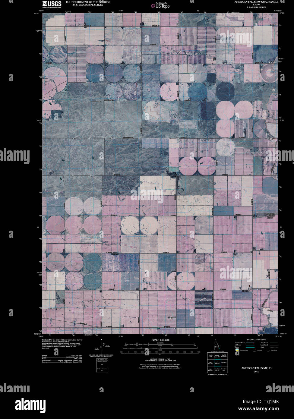 American Falls Idaho Map High Resolution Stock Photography and Images