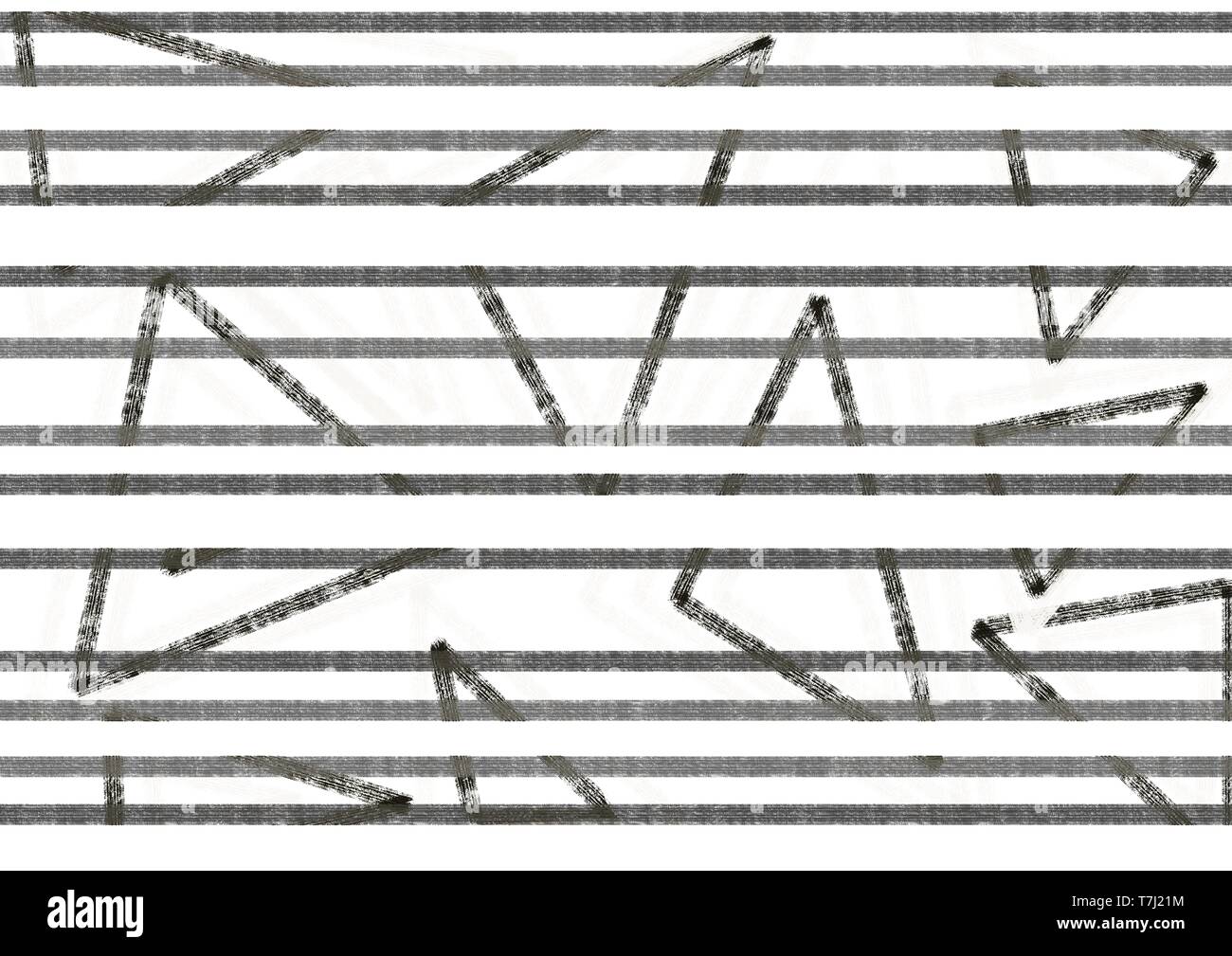 Triangles and blue lines print pattern for fabric, fashion Stock Photo ...
