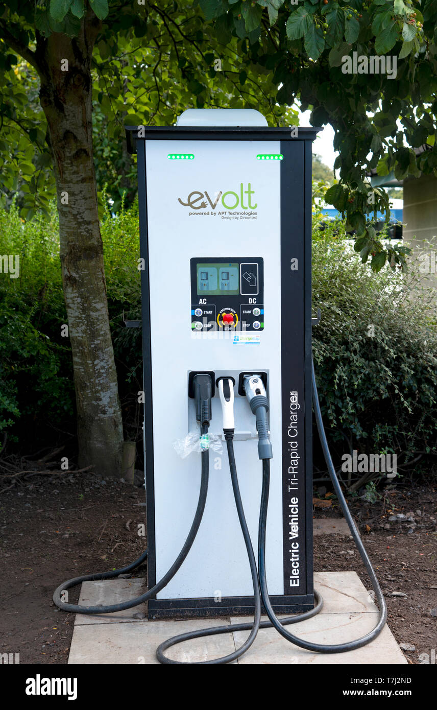 Electric Car Charging Point, Perth, Scotland, UK Stock Photo Alamy