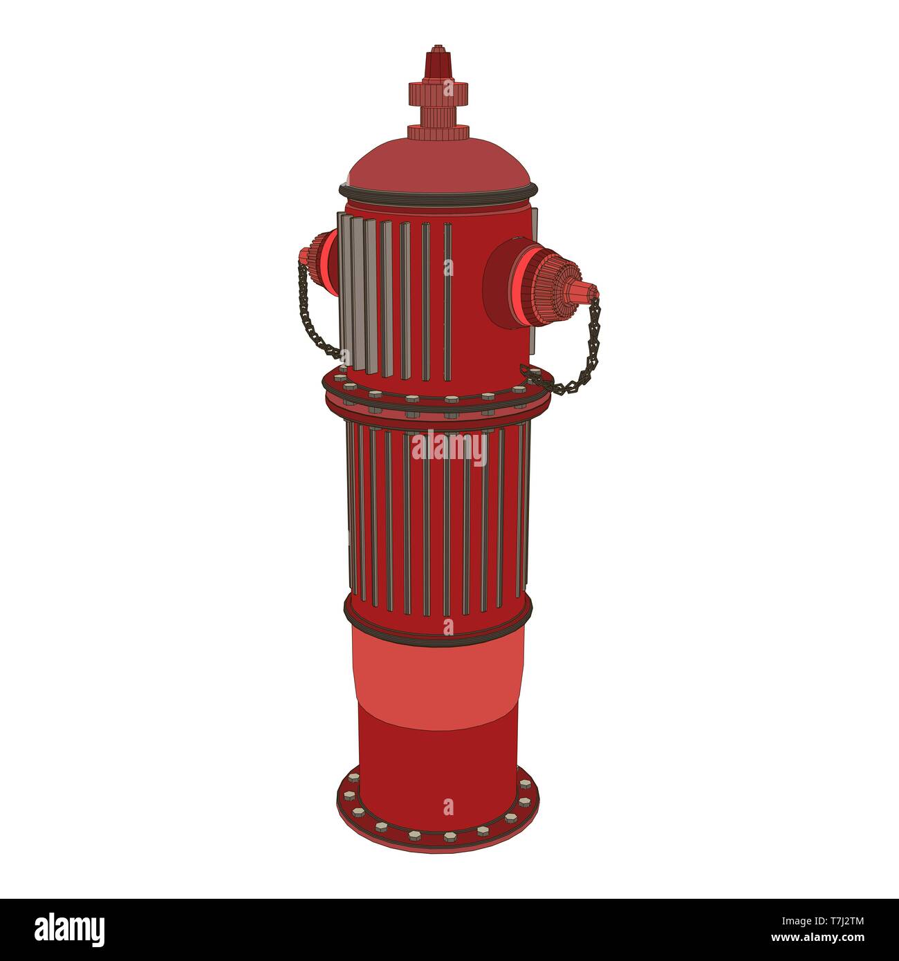 Hydrant fire vector water icon safety emergency department illustration isolated Stock Vector