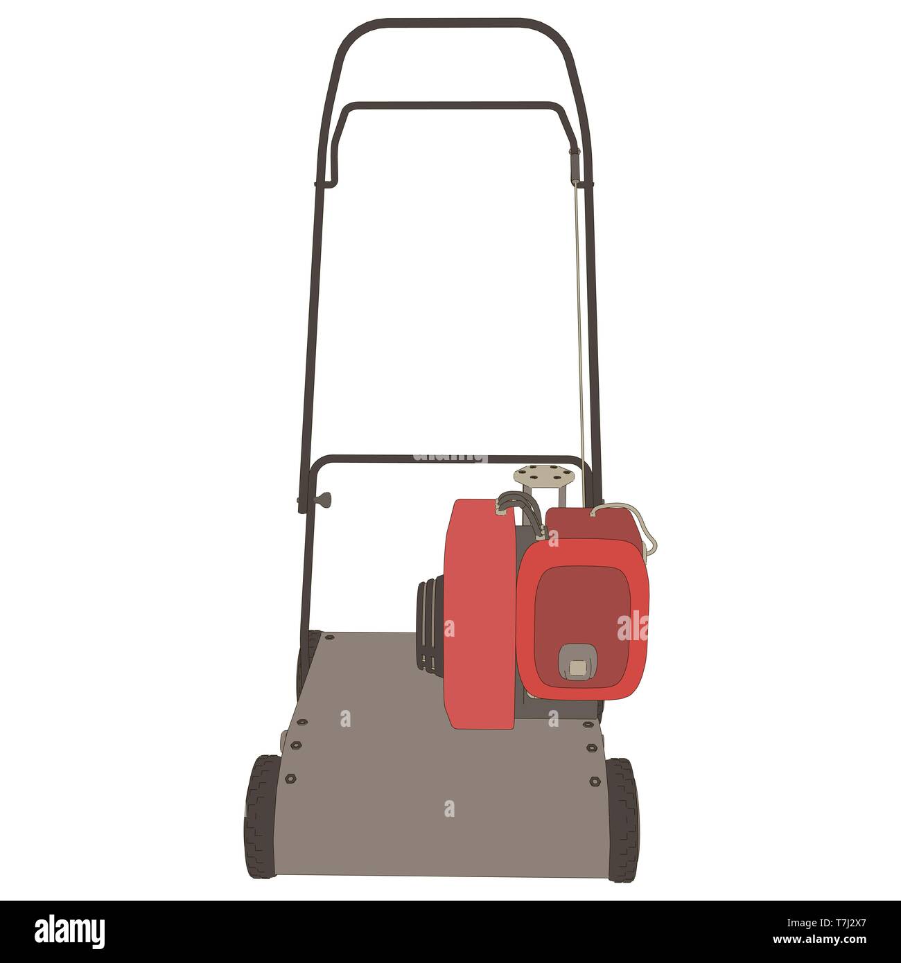 Lawn mower icon vector grass gardening mowing garden illustration equipment riding tool symbol Stock Vector