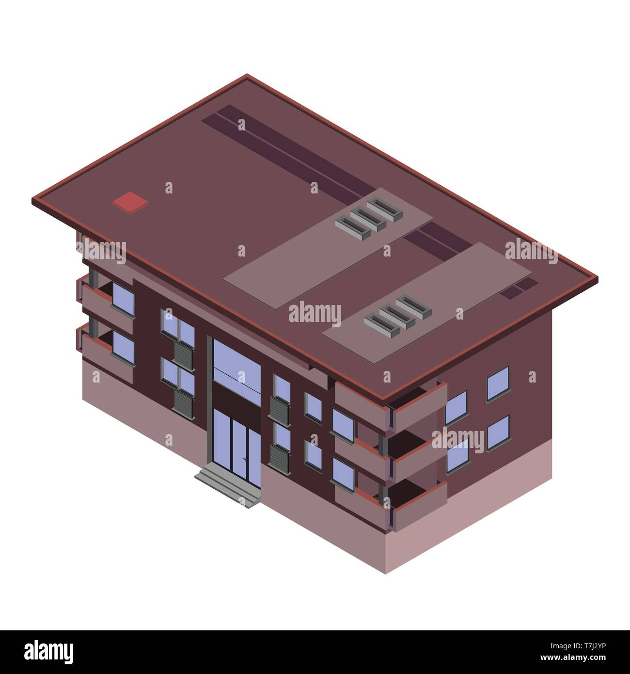 Isometric building city 3d icon vector design house illustration ...
