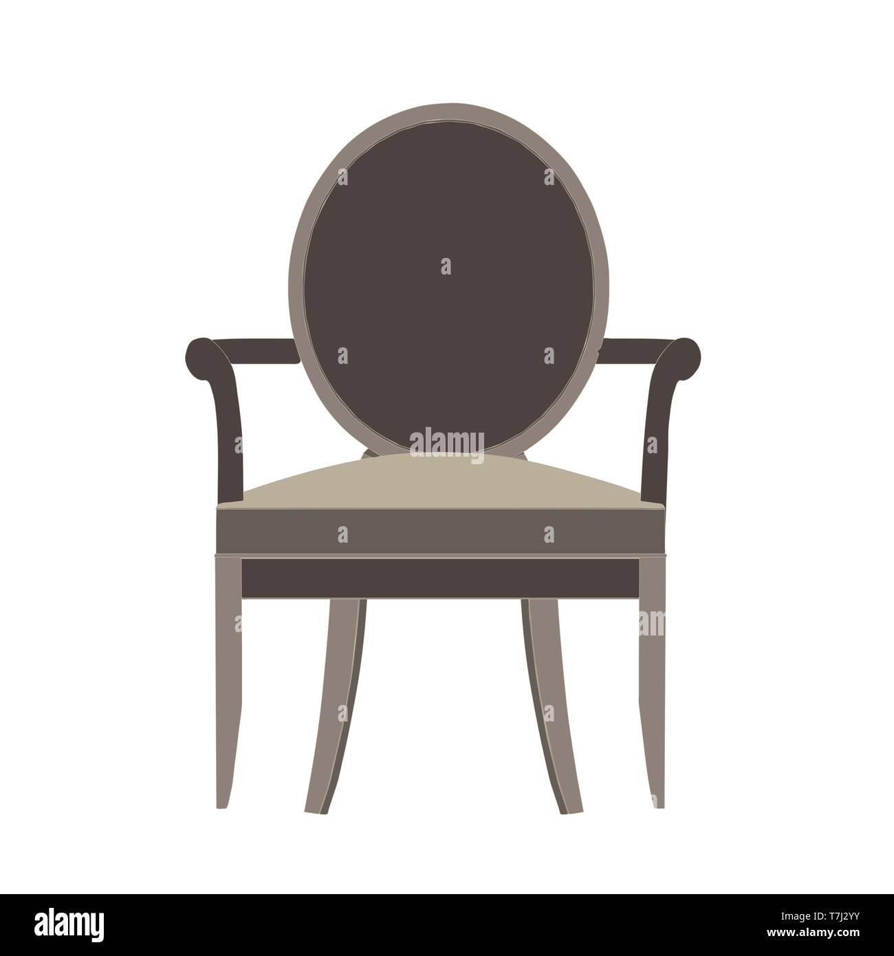 Chair vector icon illustration isolated view furniture design flat ...