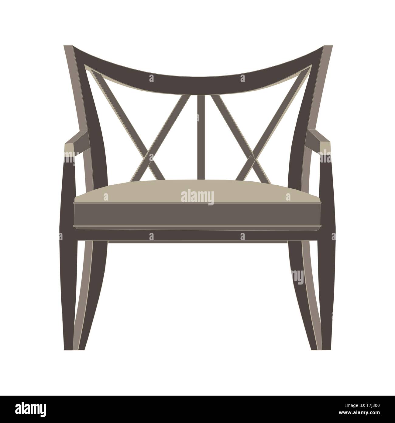 Chair vector icon illustration isolated view furniture design flat ...