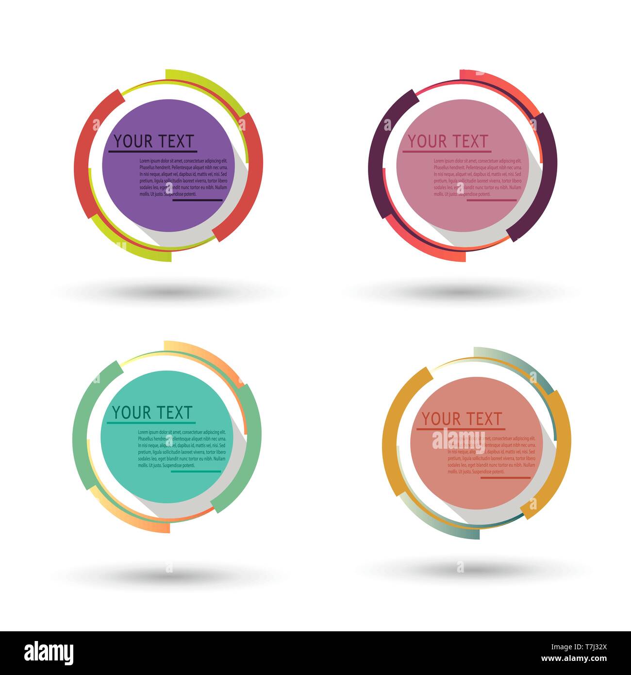 Circle badge vector label design logo vintage round stamp icon set sign ...