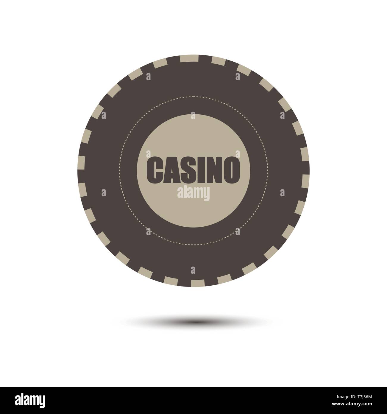 Poker chips casino vector gambling game isolated flat design bet gamble Stock Vector