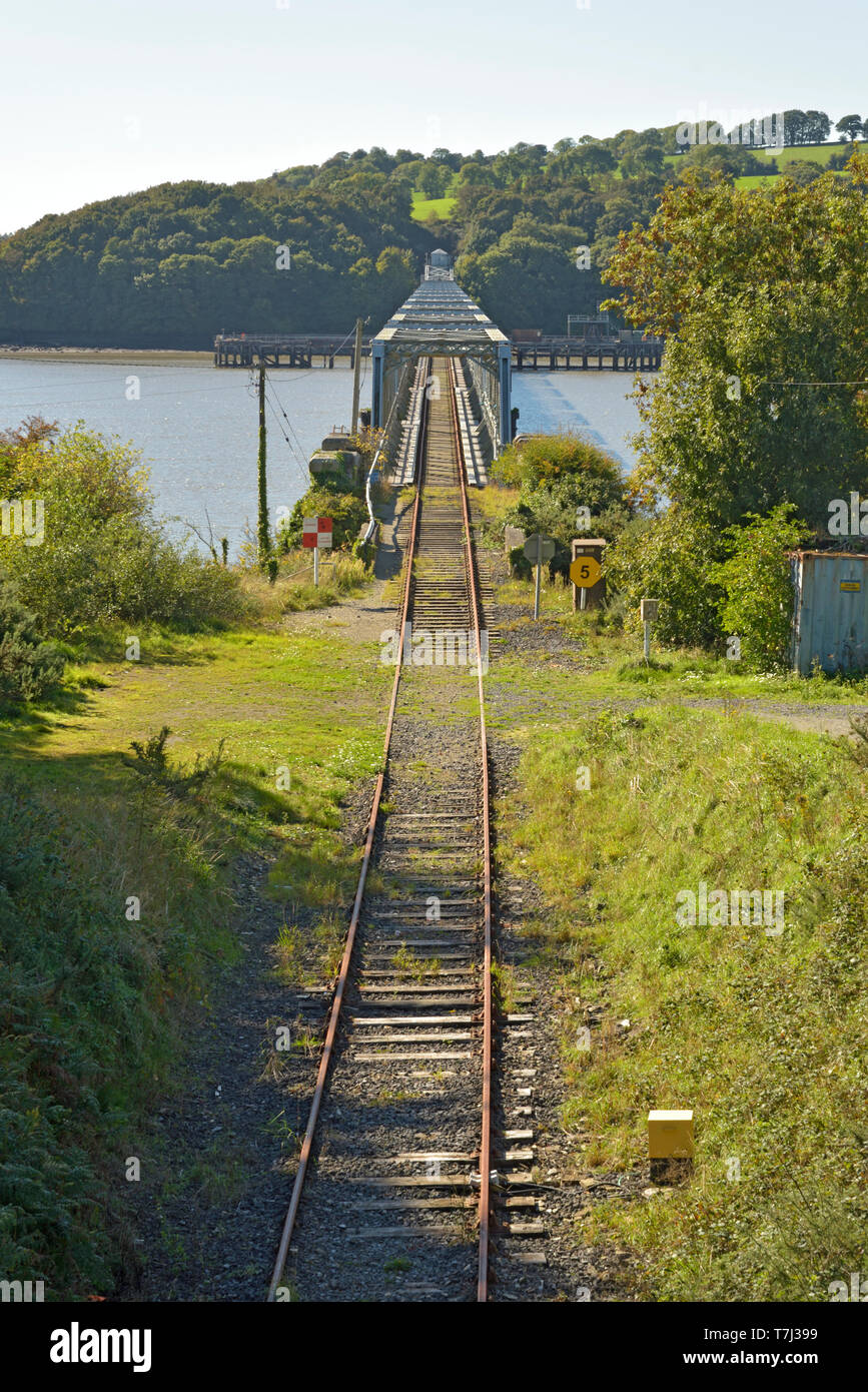 Railway Bridge over the River Barrow Stock Photo