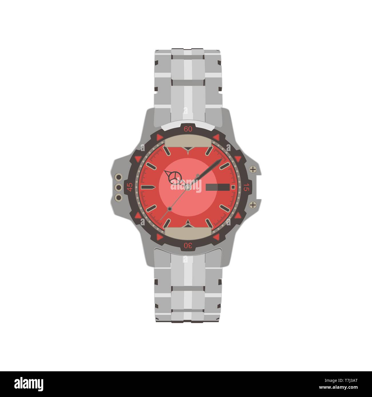 Watch hand vector analog clock illustration time icon design Stock ...
