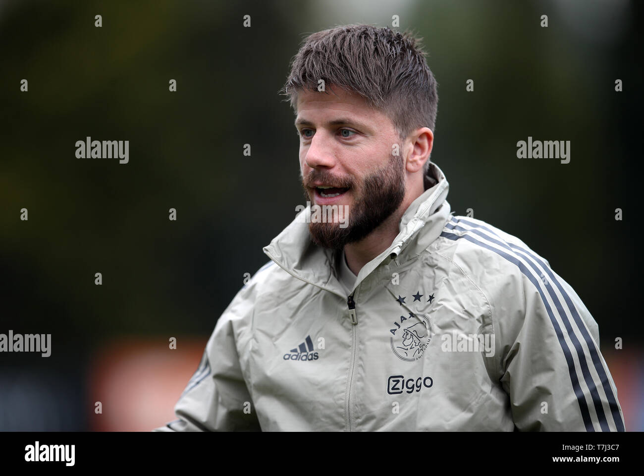 Ajax's Lasse Schone during a training session at Toekomst Training Ground, Amsterdam. Stock Photo