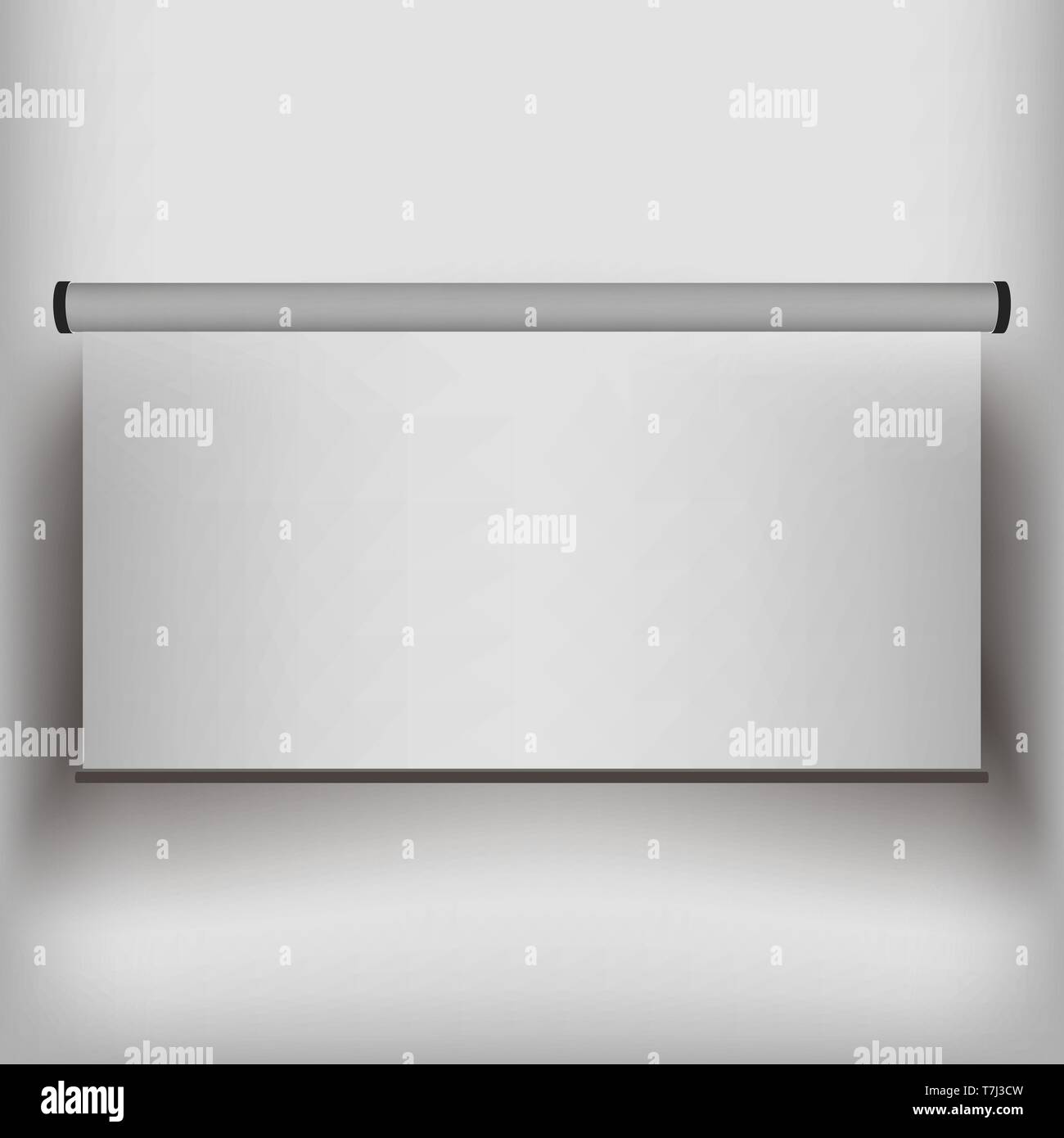 roll up presentation vector template realistic design blank empty Stock Vector
